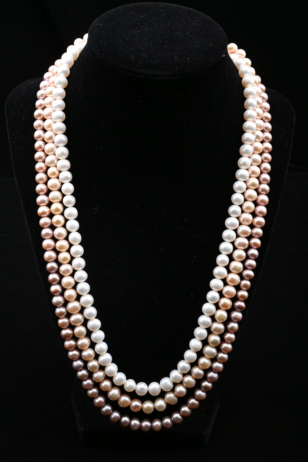 Blush Harmony – Layered White & Pink Pearl Necklace | SHOBITAM