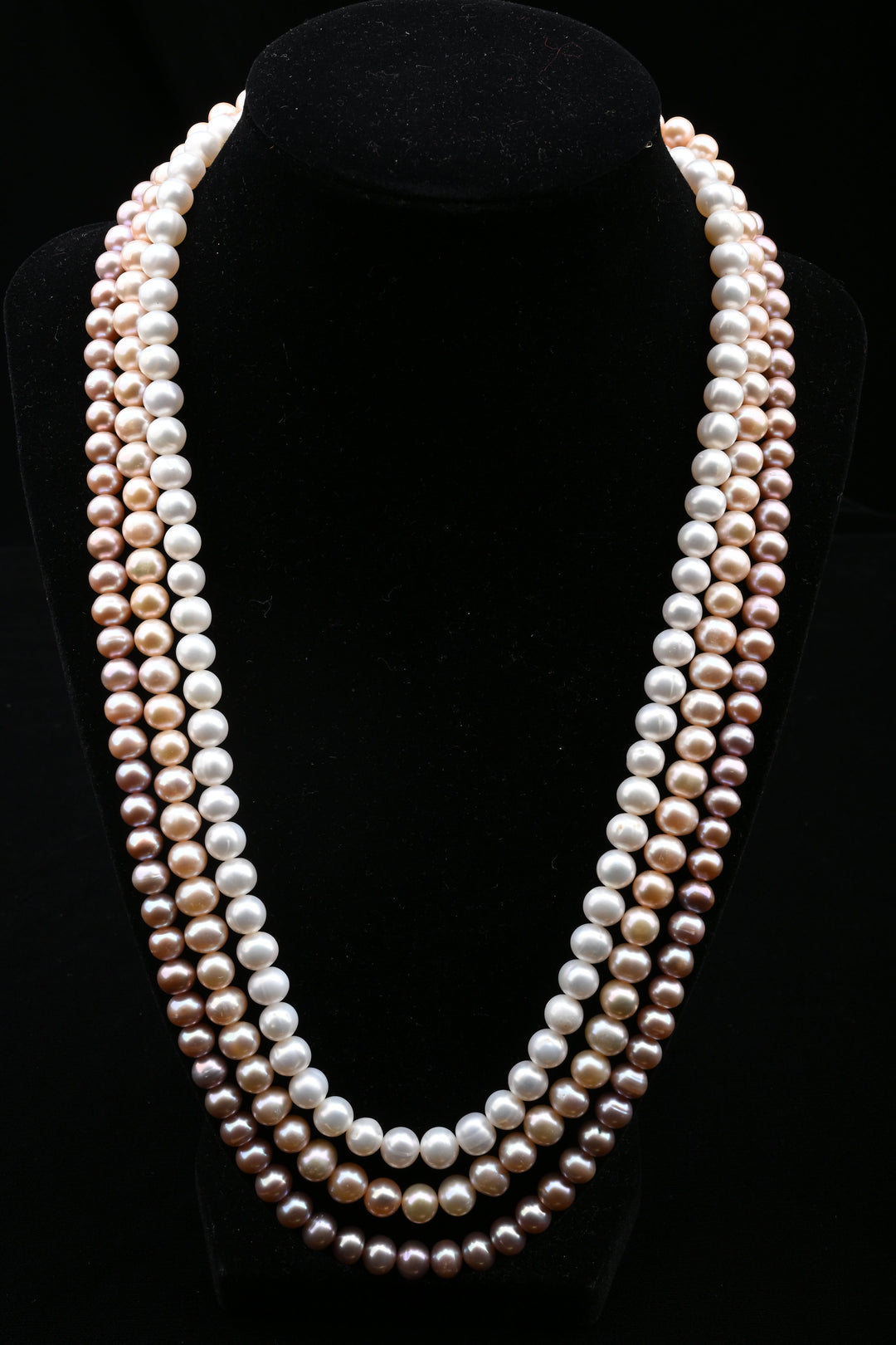 Blush Harmony – Layered White & Pink Pearl Necklace | SHOBITAM