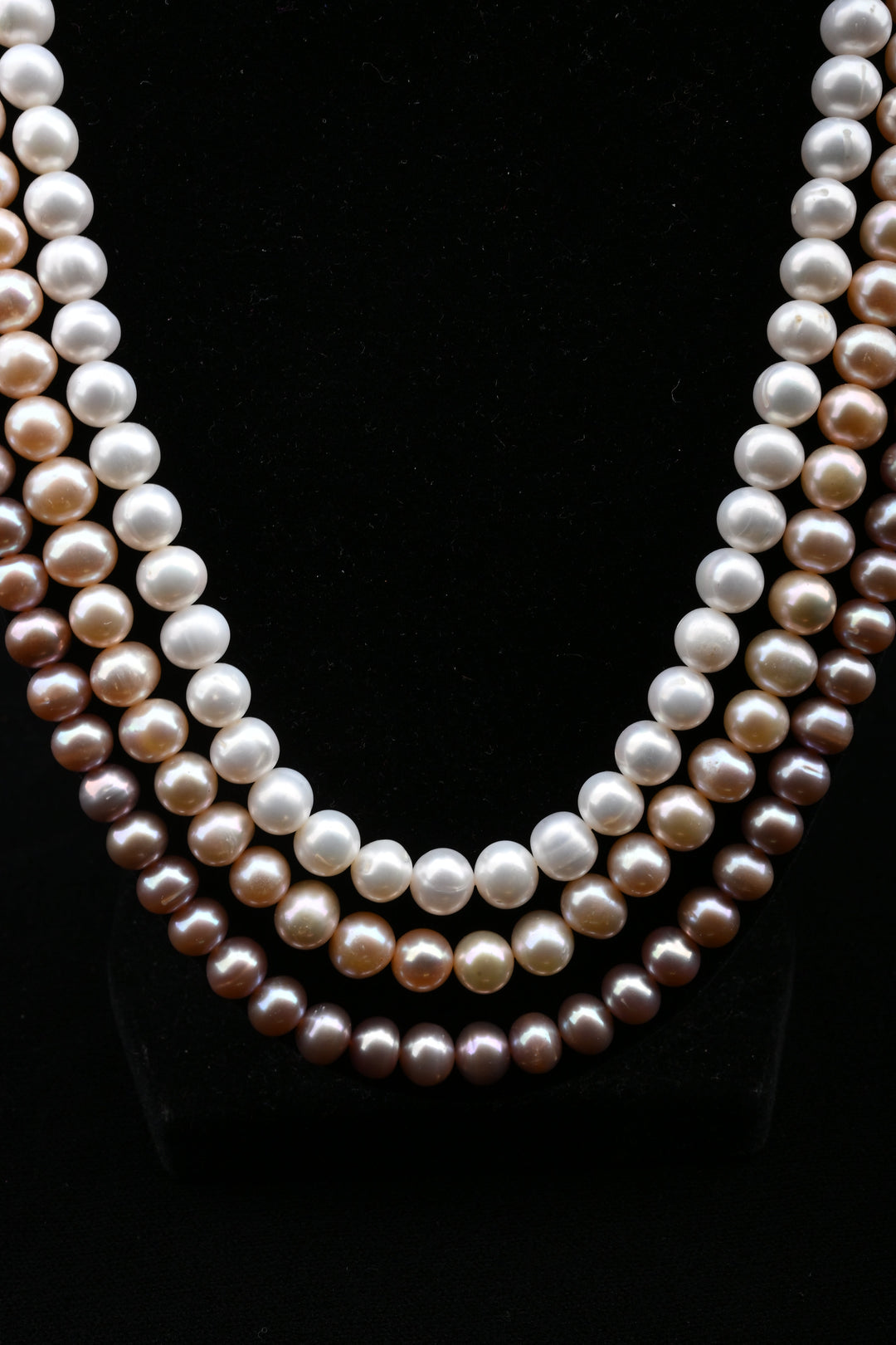 Blush Harmony – Layered White & Pink Pearl Necklace | SHOBITAM