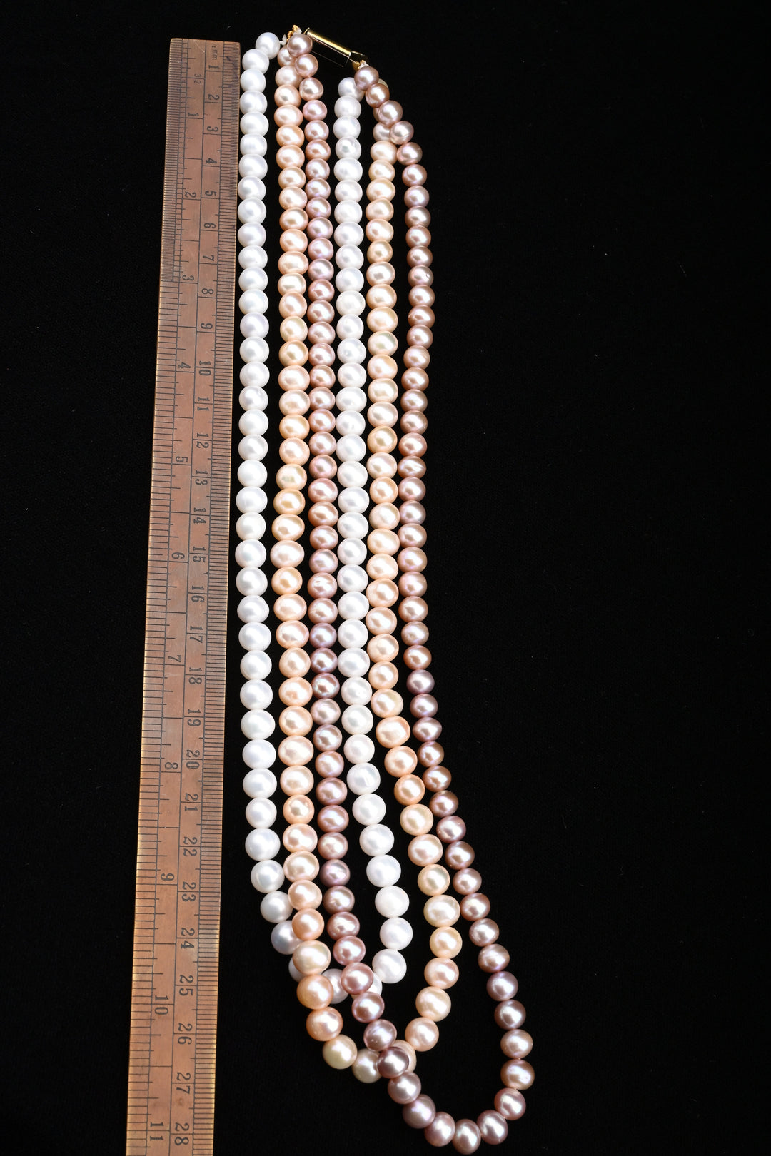 Blush Harmony – Layered White & Pink Pearl Necklace | SHOBITAM