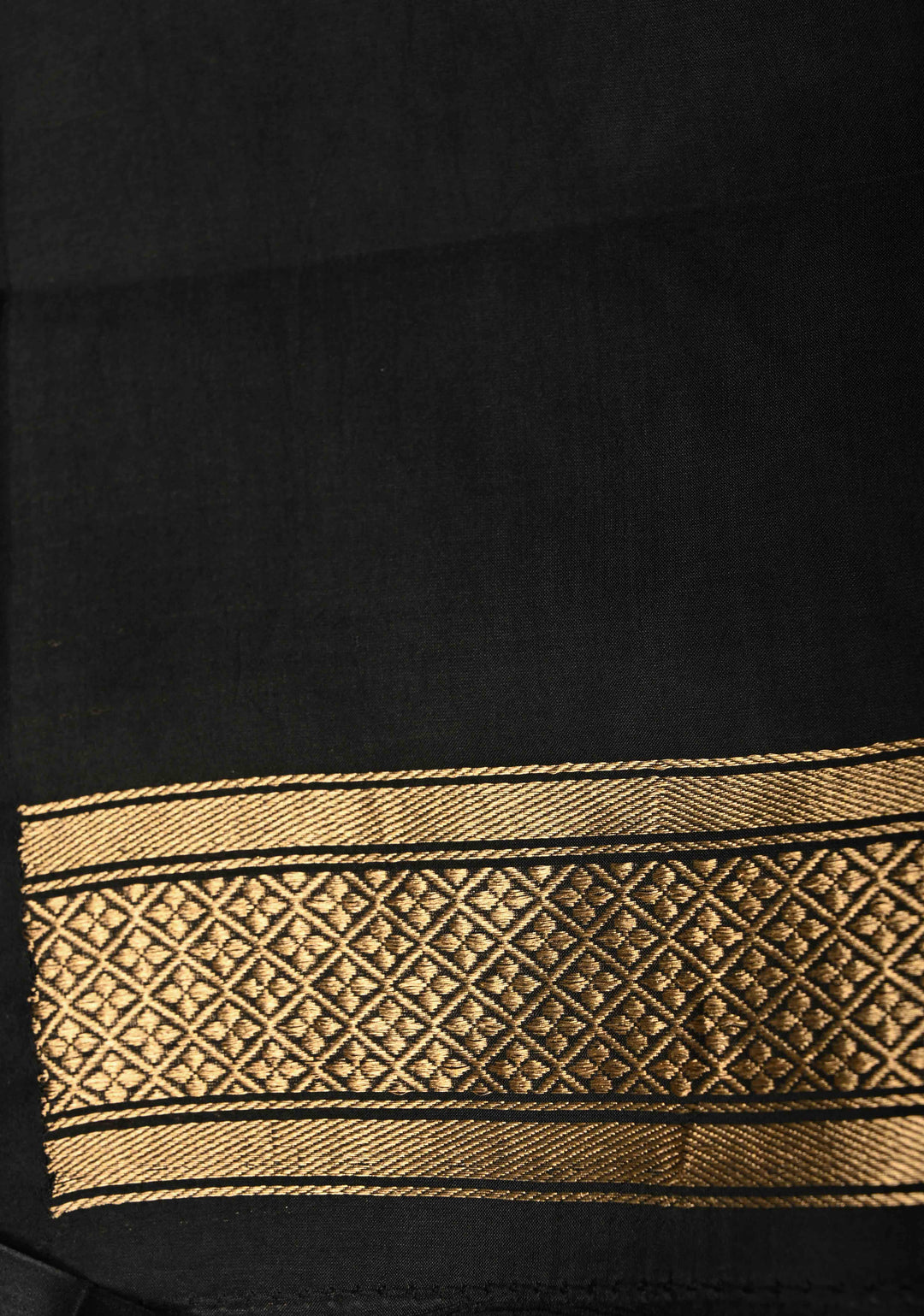 Black Banarasi Katan Silk Saree with Sona Rupa Vertical Stripes and Satin Border | SILK MARK CERTIFIED | SHOBITAM