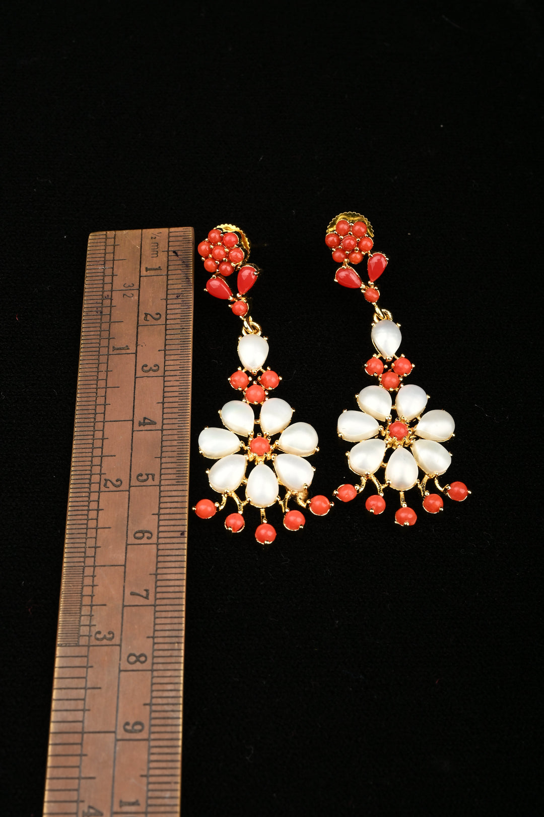 Handcrafted Natural pearl Necklace With coral like stones | SHOBITAM