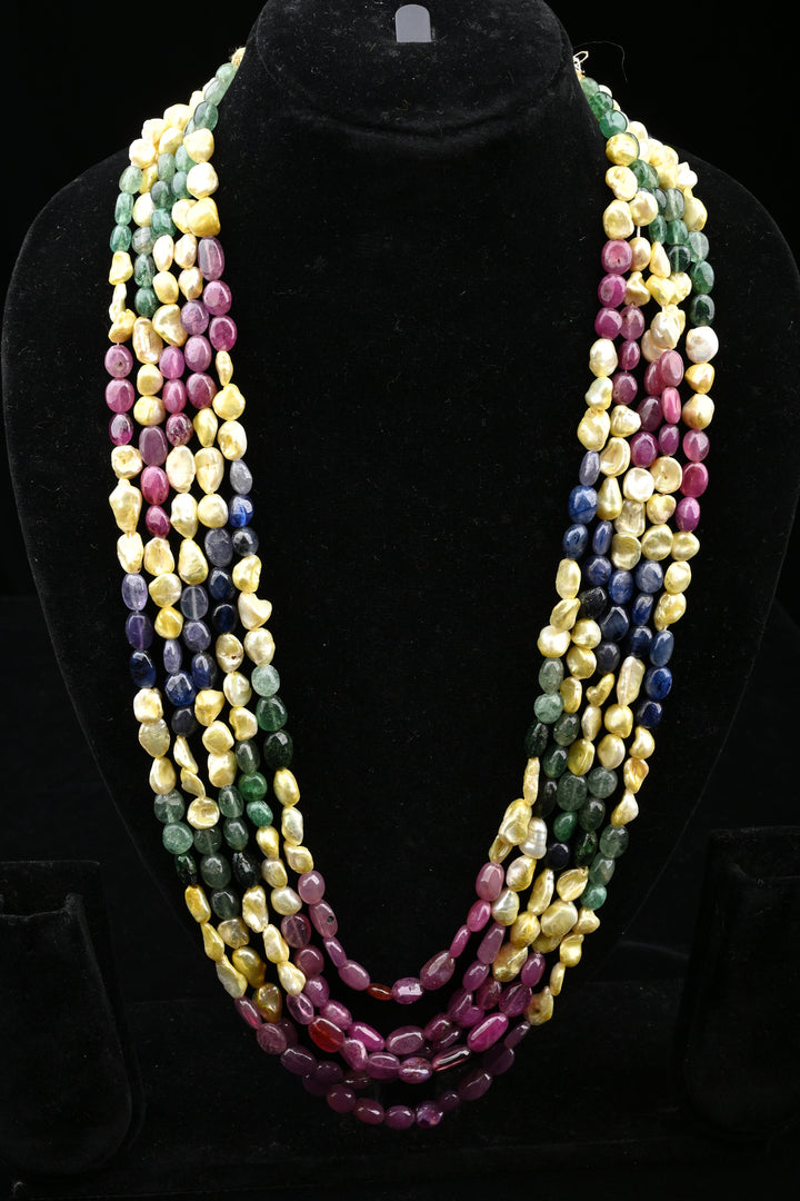 Carnival of Gems Multicolor Festival Necklace | SHOBITAM