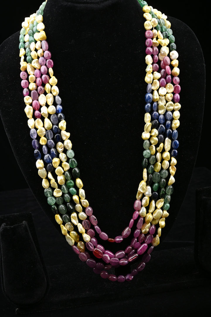 Carnival of Gems Multicolor Festival Necklace | SHOBITAM