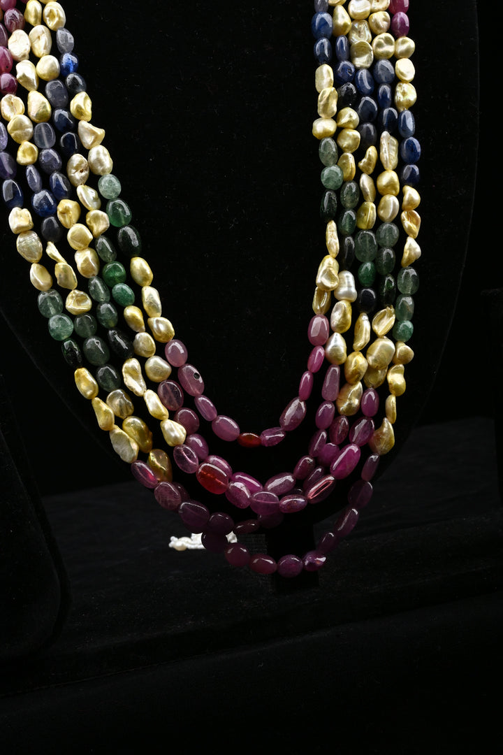 Carnival of Gems Multicolor Festival Necklace | SHOBITAM