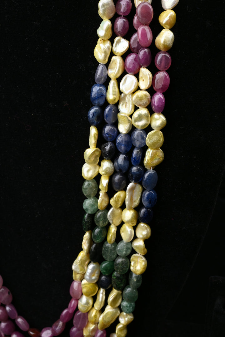 Carnival of Gems Multicolor Festival Necklace | SHOBITAM