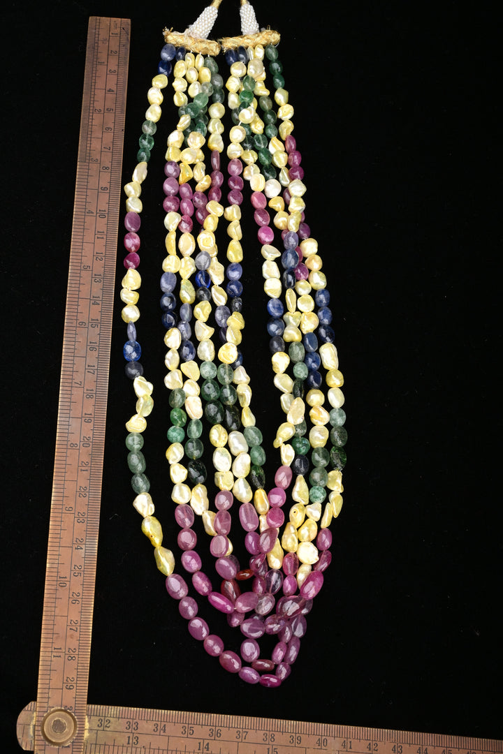 Carnival of Gems Multicolor Festival Necklace | SHOBITAM