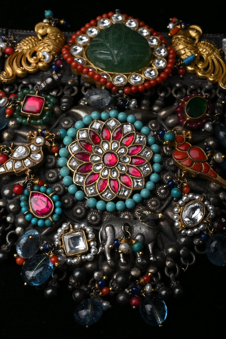 Gajalakshmi Multimotif Heritage Necklace | SHOBITAM