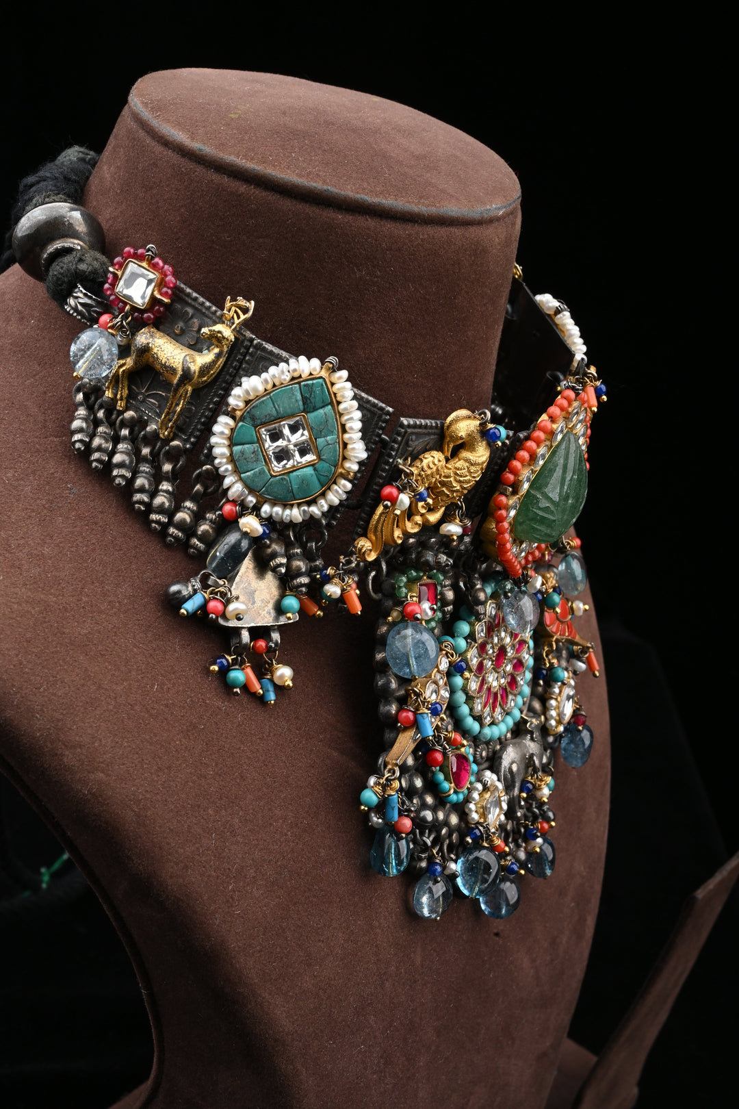 Gajalakshmi Multimotif Heritage Necklace | SHOBITAM