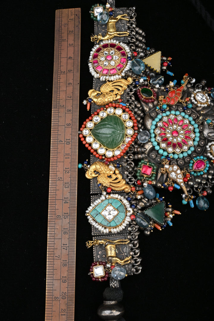 Gajalakshmi Multimotif Heritage Necklace | SHOBITAM