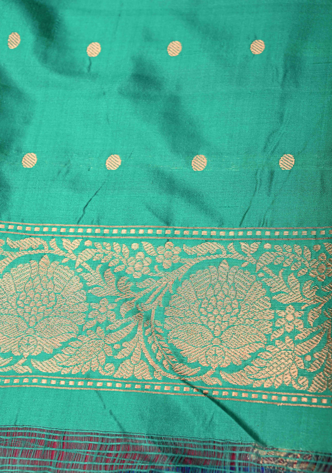 Red-Purple Dual Tone Banarasi Katan Silk Saree with Floral Zari Buttas and Contrast Zari Border | SILK MARK CERTIFIED | SHOBITAM