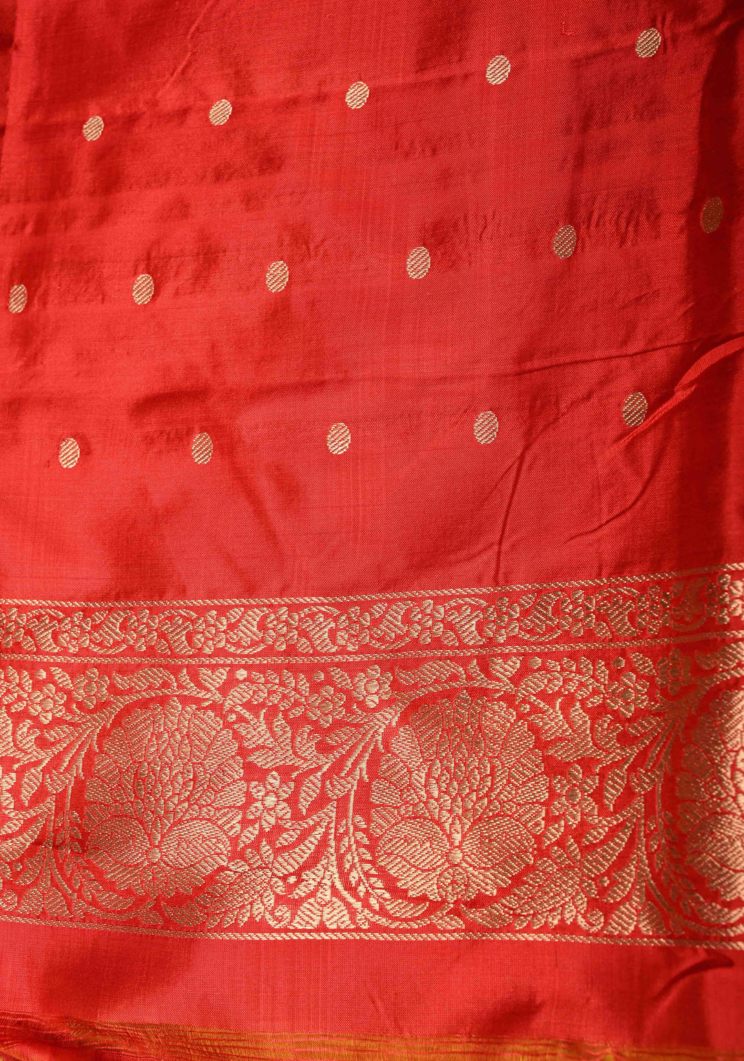 Citrine yellow Banarasi Katan Silk Saree with Floral Zari Buttas and Contrast Zari Border | SILK MARK CERTIFIED | SHOBITAM
