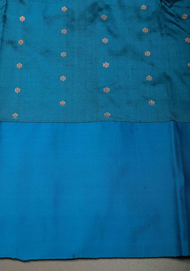 Magenta Purple Banarasi Katan Silk Saree with Floral Zari Buttas and Contrast Zari Border | SILK MARK CERTIFIED | SHOBITAM