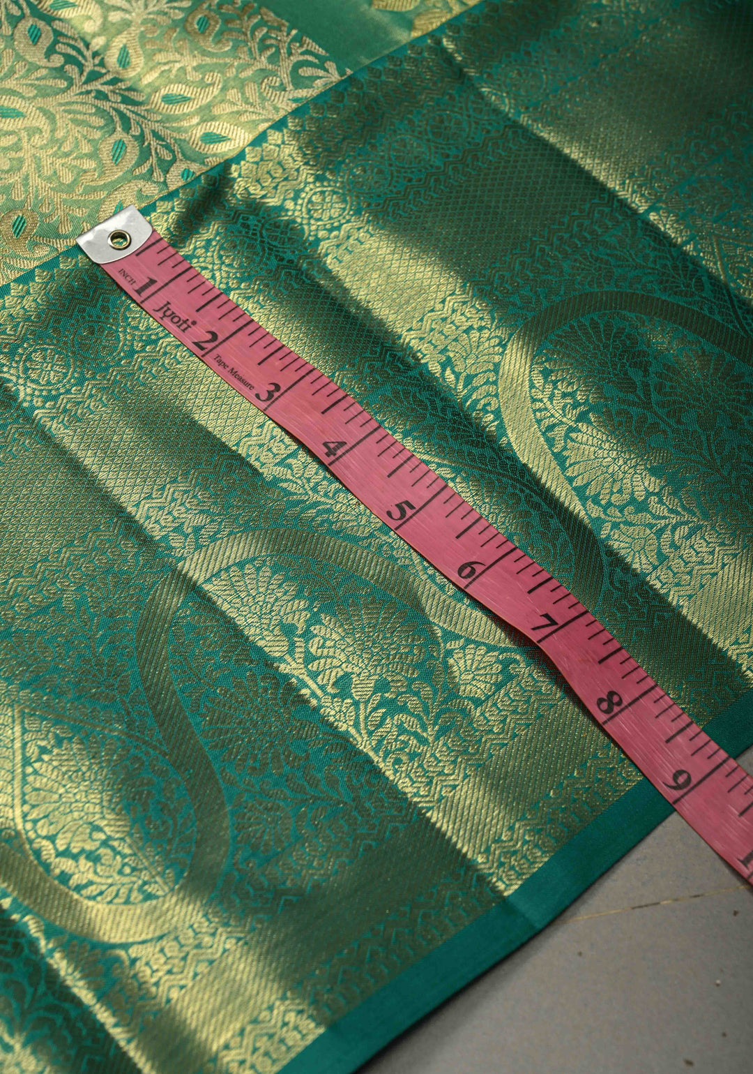 Pastel Green Tissue Kanjivaram Pure Silk Saree with Meenakari Floral Brocade Jaal and Zari Border | SILK MARK CERTIFIED | SHOBITAM