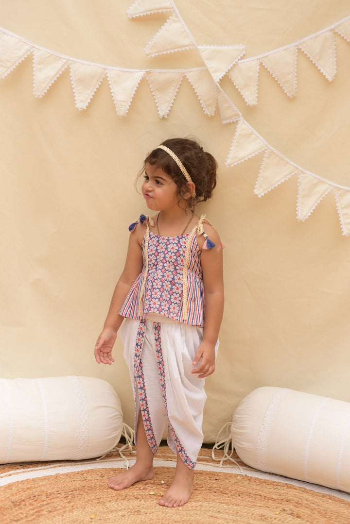 Meera Dhoti Crop-Top Set | SHOBITAM