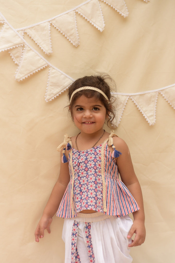 Meera Dhoti Crop-Top Set | SHOBITAM