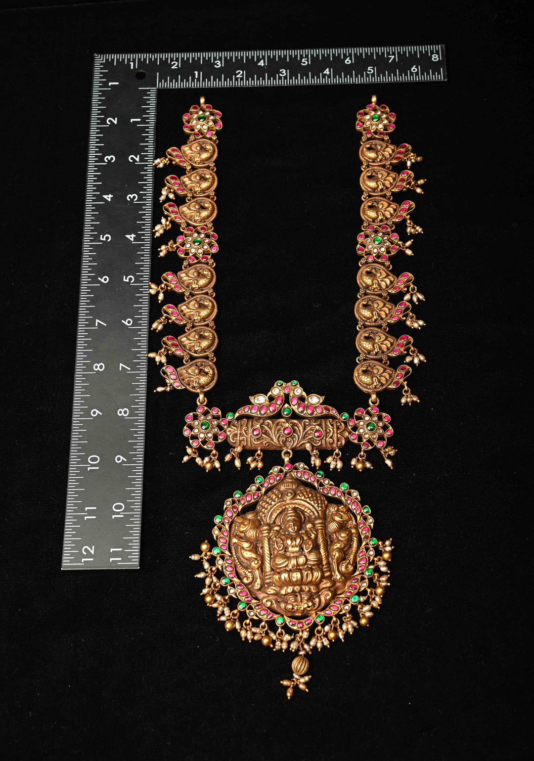92.5 Silver, 24kt Gold Plated,  Deep Nagas and Kundan Long Necklace   | SHOBITAM