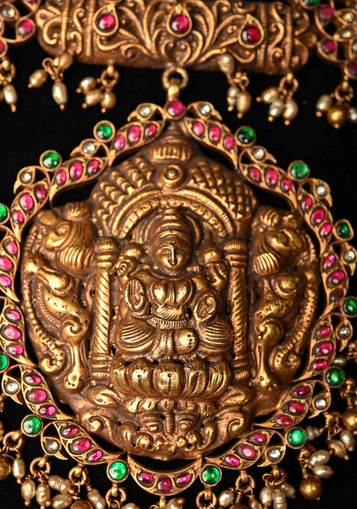 92.5 Silver, 24kt Gold Plated,  Deep Nagas and Kundan Long Necklace   | SHOBITAM