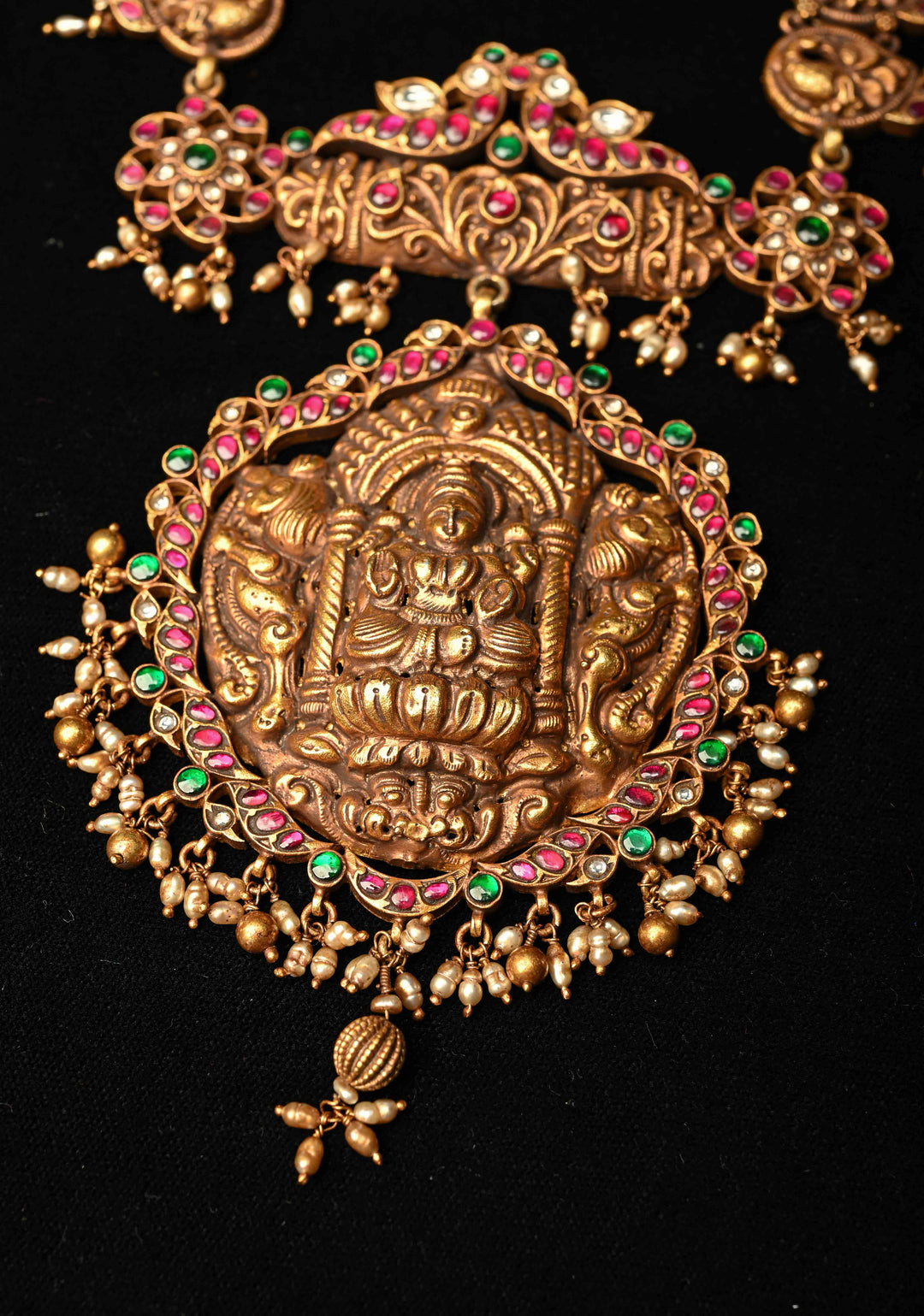 92.5 Silver, 24kt Gold Plated,  Deep Nagas and Kundan Long Necklace   | SHOBITAM