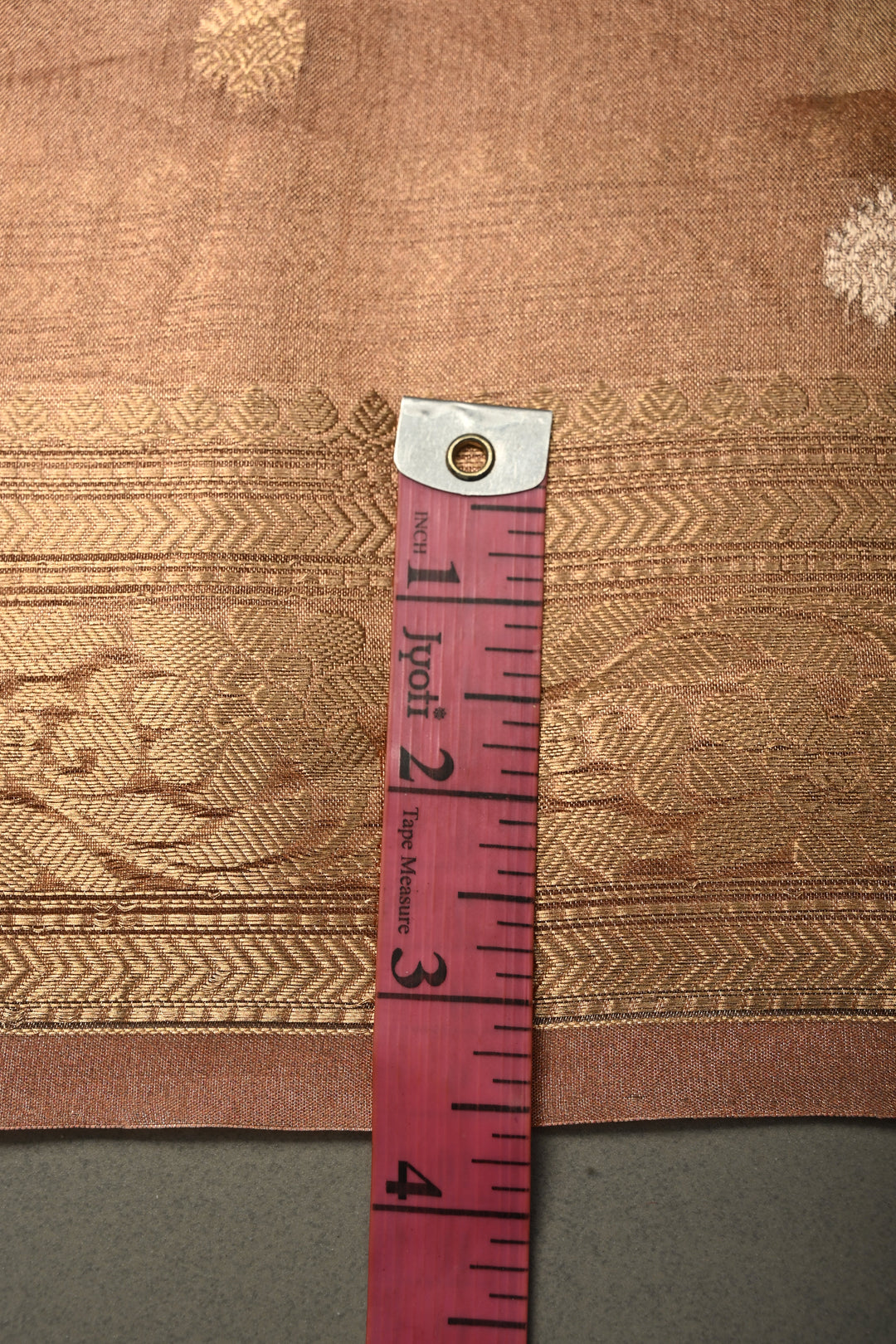 Dusty Rose Banarasi Organza Silk Saree with Sona Rupa Butta and Zari Border | SILK MARK CERTIFIED | SHOBITAM