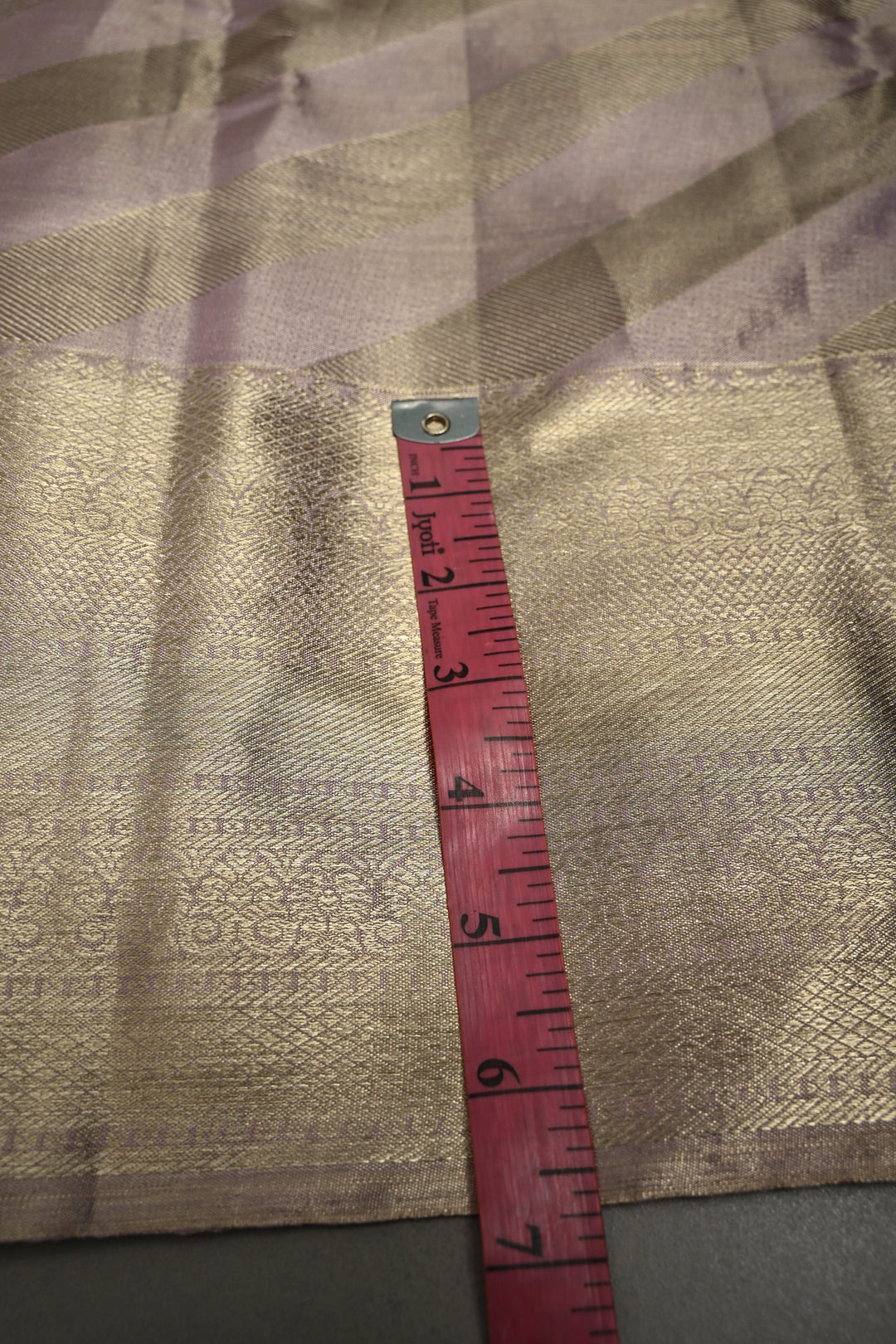 Lavender Pure Kanjivaram Tissue Silk Saree with  Leheria Design and Zari Border | SILK MARK CERTIFIED