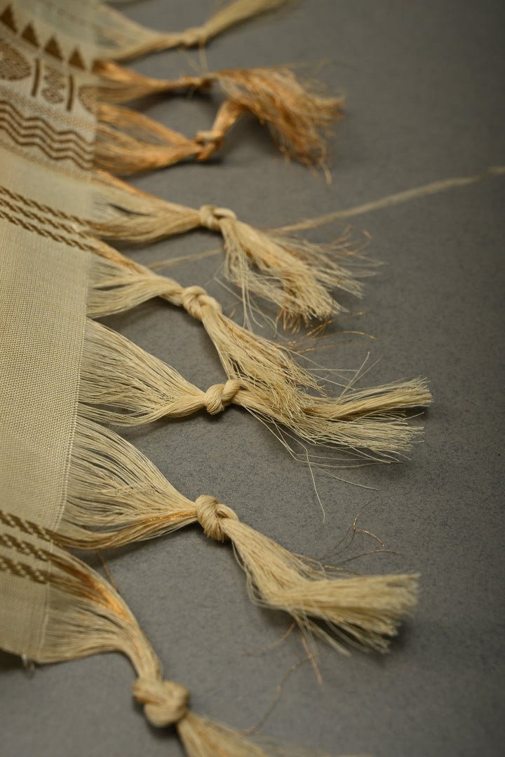 Forest Green Kanchi Silk Cotton Handloom Saree with Zari Checks Pattern and Contrast Zari Border | SHOBITAM