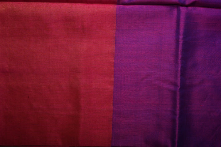 Purple Dual Tone Uppada Handloom Silk Saree with Tissue Skirt Border | SILK MARK CERTIFIED | SHOBITAM