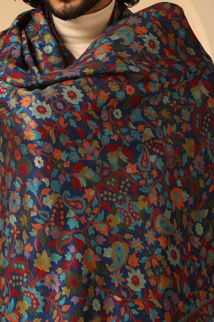 Radhi kani Design cashmere fine wool Shawl for Men & Women | SHOBITAM