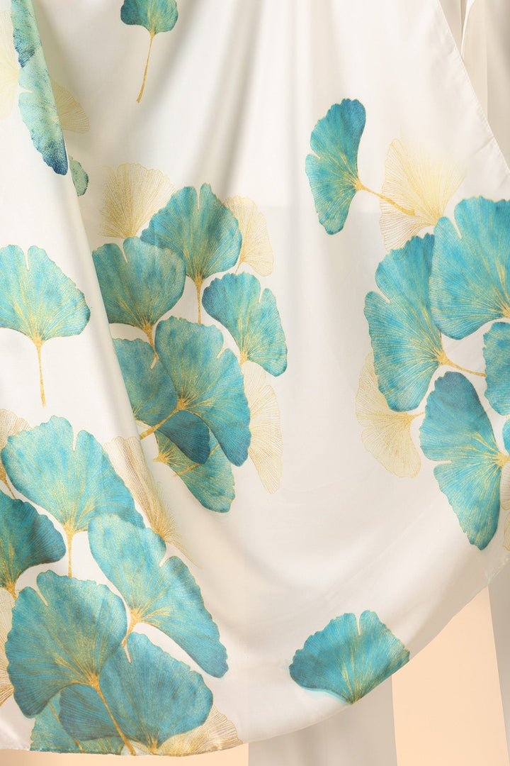Unique Dilian Silk Scarf with Floral Print | SHOBITAM