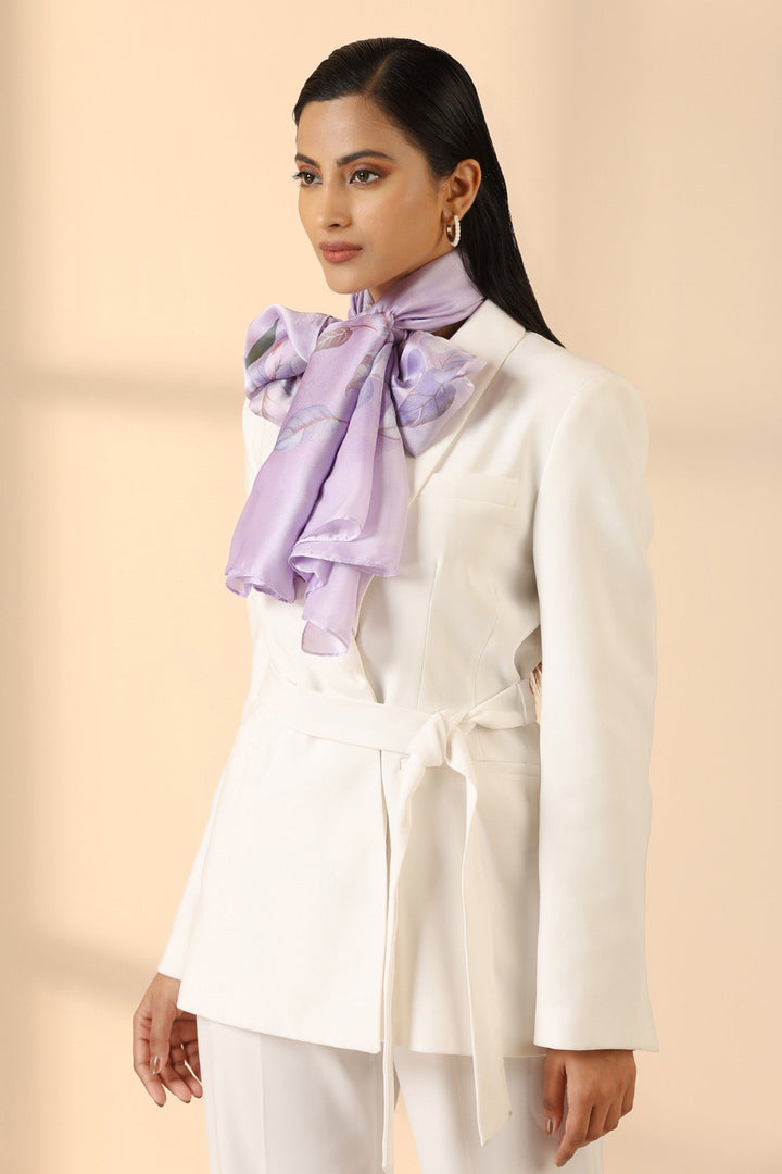 Lavender Beauty Isla Silk Scarf | SHOBITAM