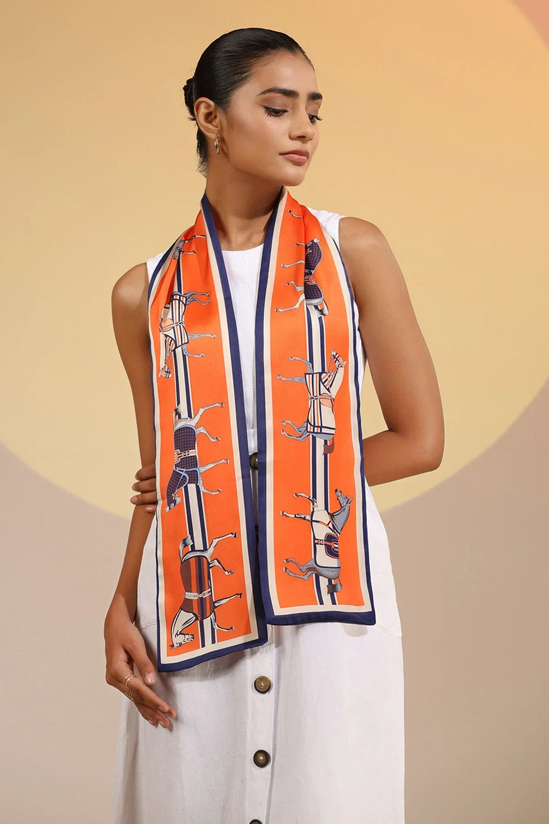 Alani Silk Neck Scarf | SHOBITAM