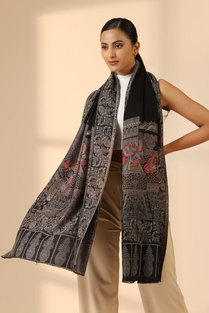 Shwena Cashmere Fine Wool Stole | SHOBITAM