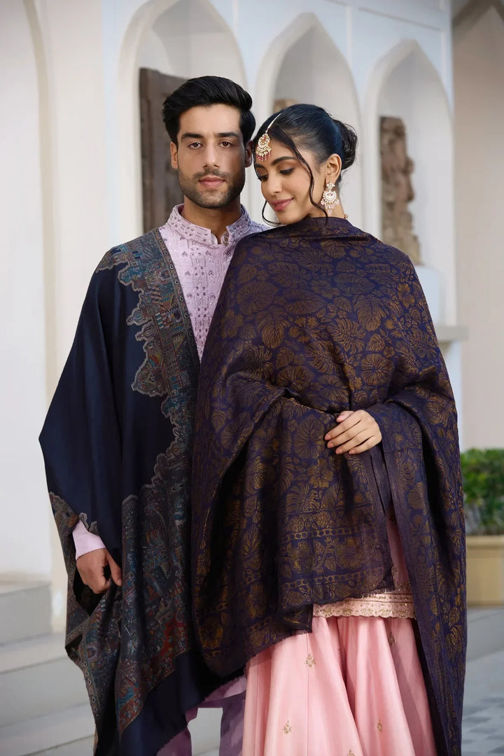 Oviya Cashmere Fine Wool Shawl for Men & Women | SHOBITAM