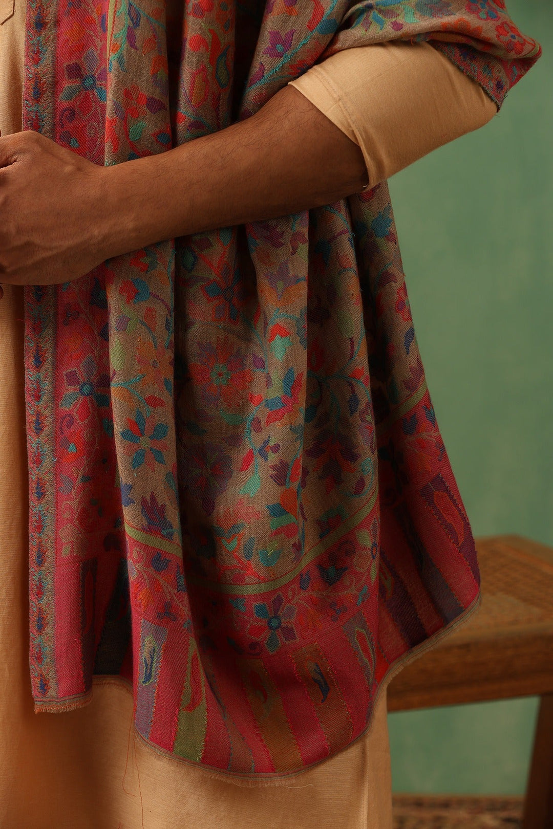 Multicolor Eloitte Cashmere Material: Cashmere Fine Wool Stole, 28x80