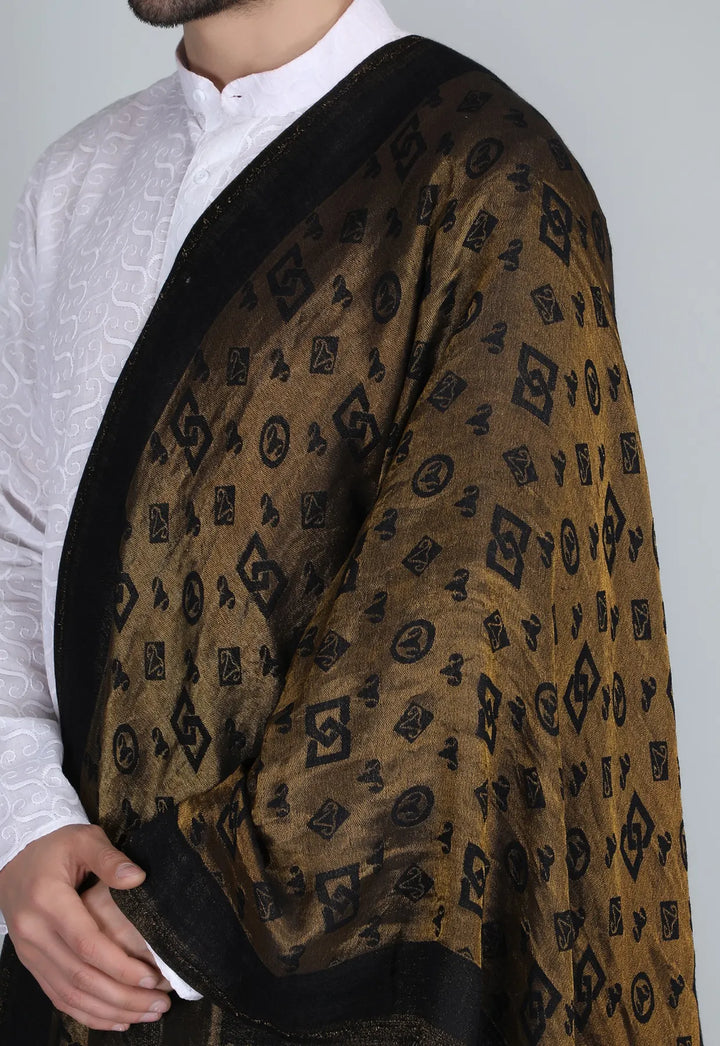 Cashmere Zari Reversible Stole for Men | SHOBITAM