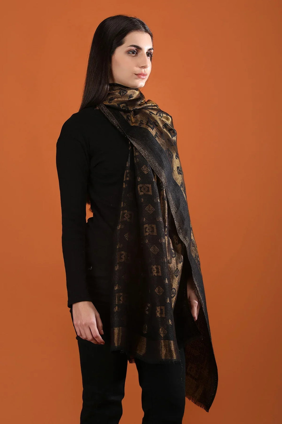 CASHMERE ZARI REVERSIBLE STOLE | SHOBITAM