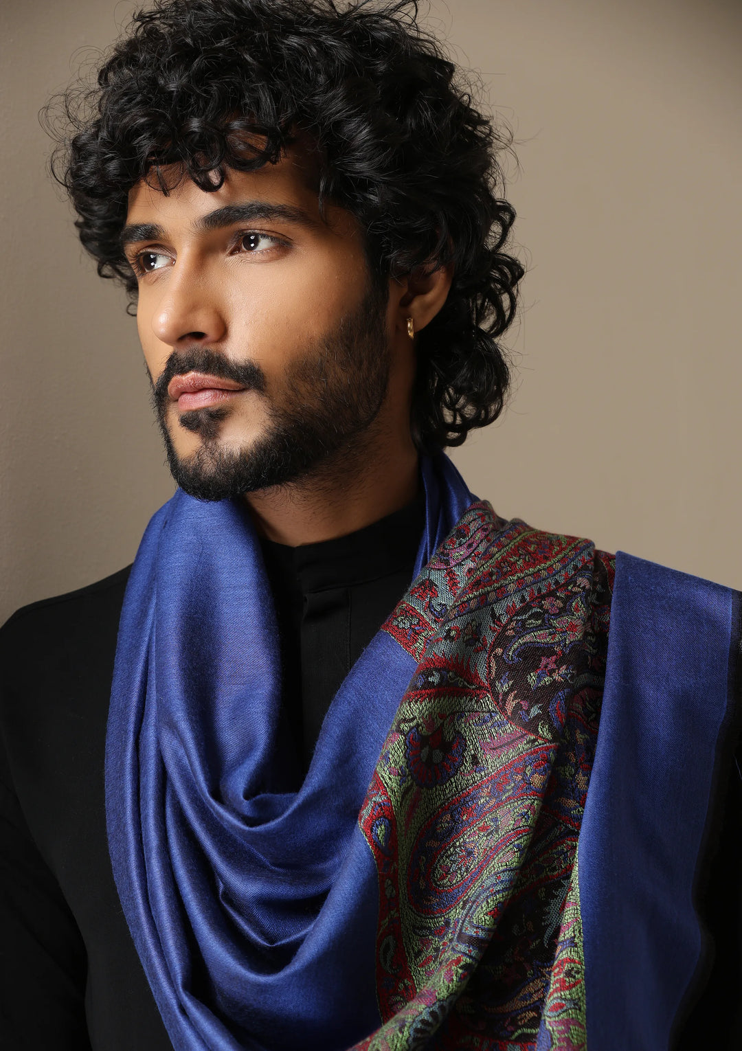 Royal Sapphire woven stole for Men & Women | SHOBITAM