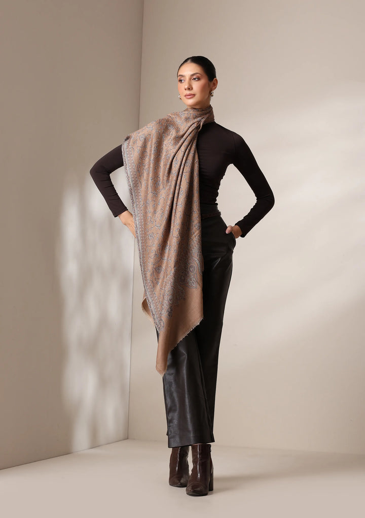 Sandstone woven stole | SHOBITAM