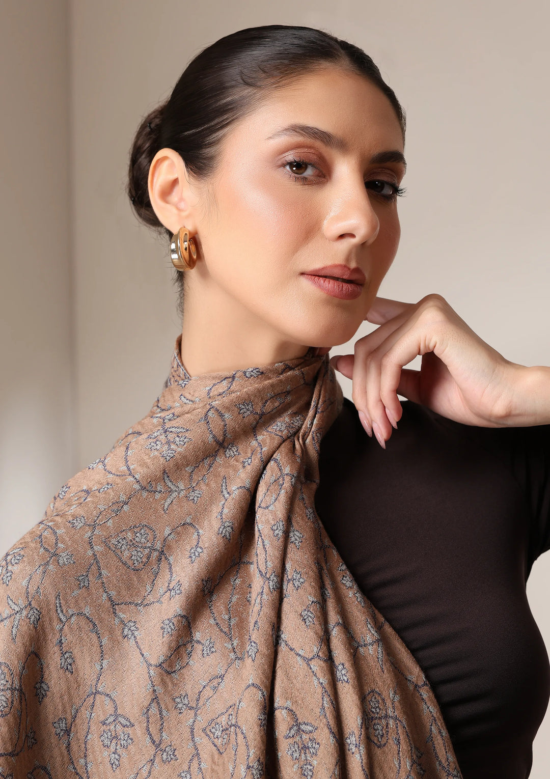 Sandstone woven stole | SHOBITAM