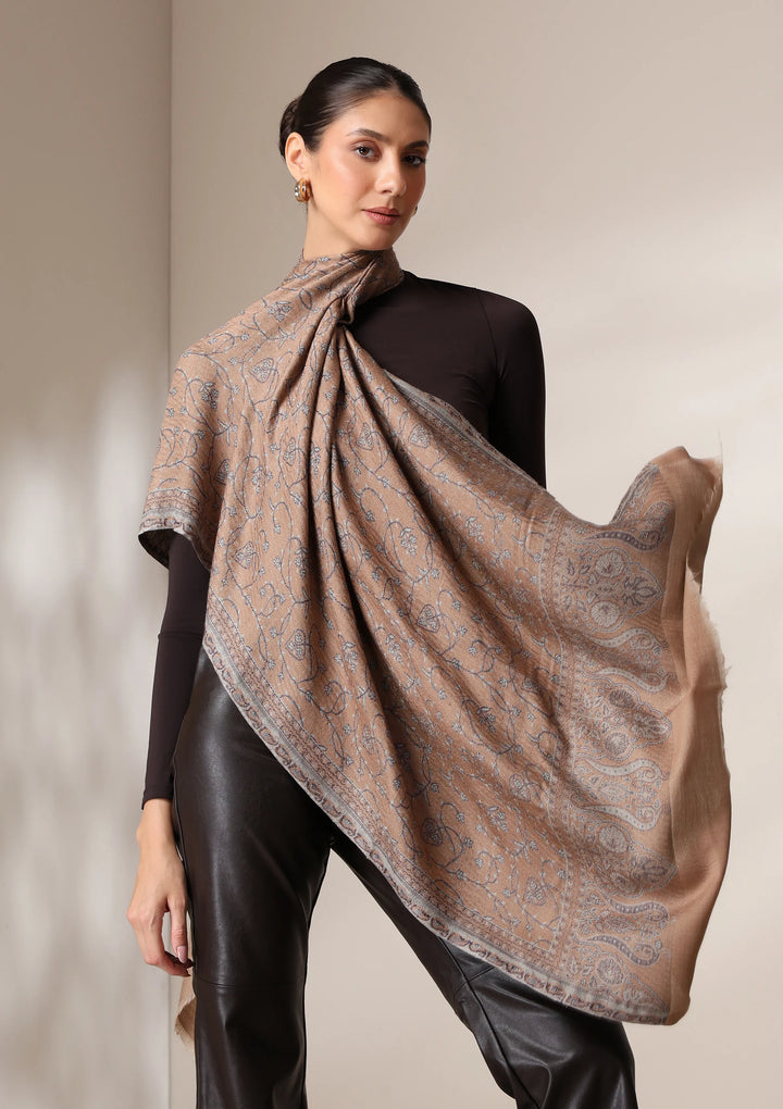 Sandstone woven stole | SHOBITAM