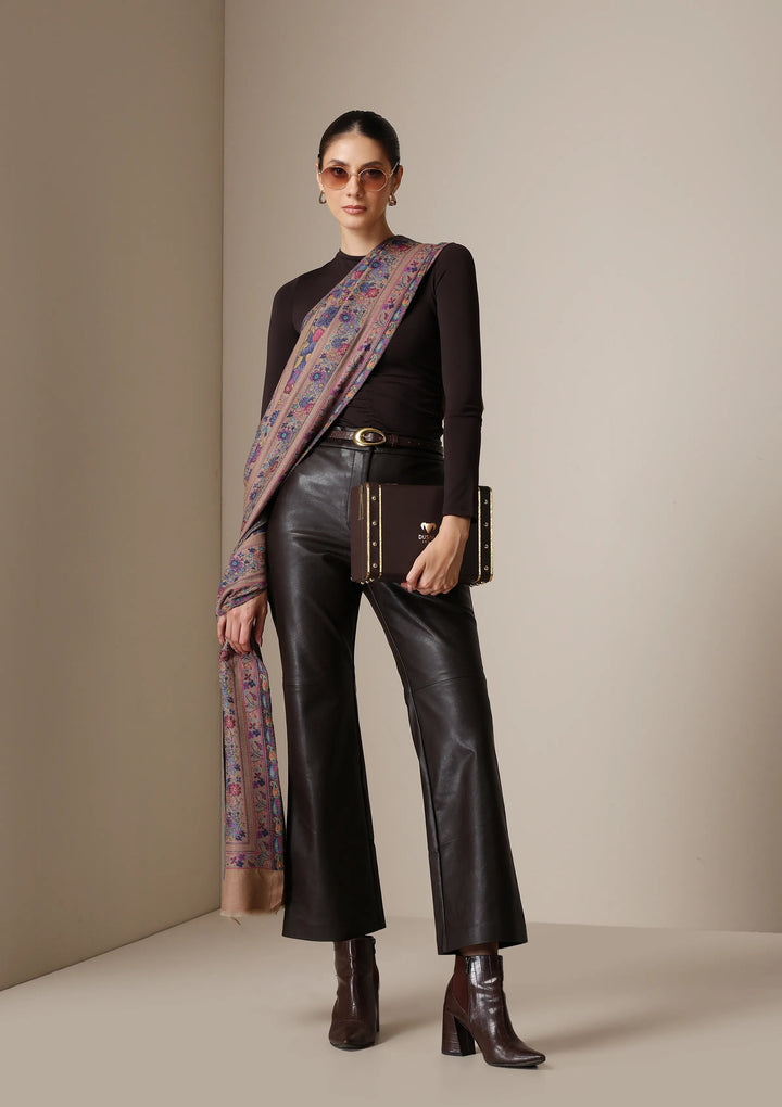 Vintage Bloom Fine Wool stole | SHOBITAM
