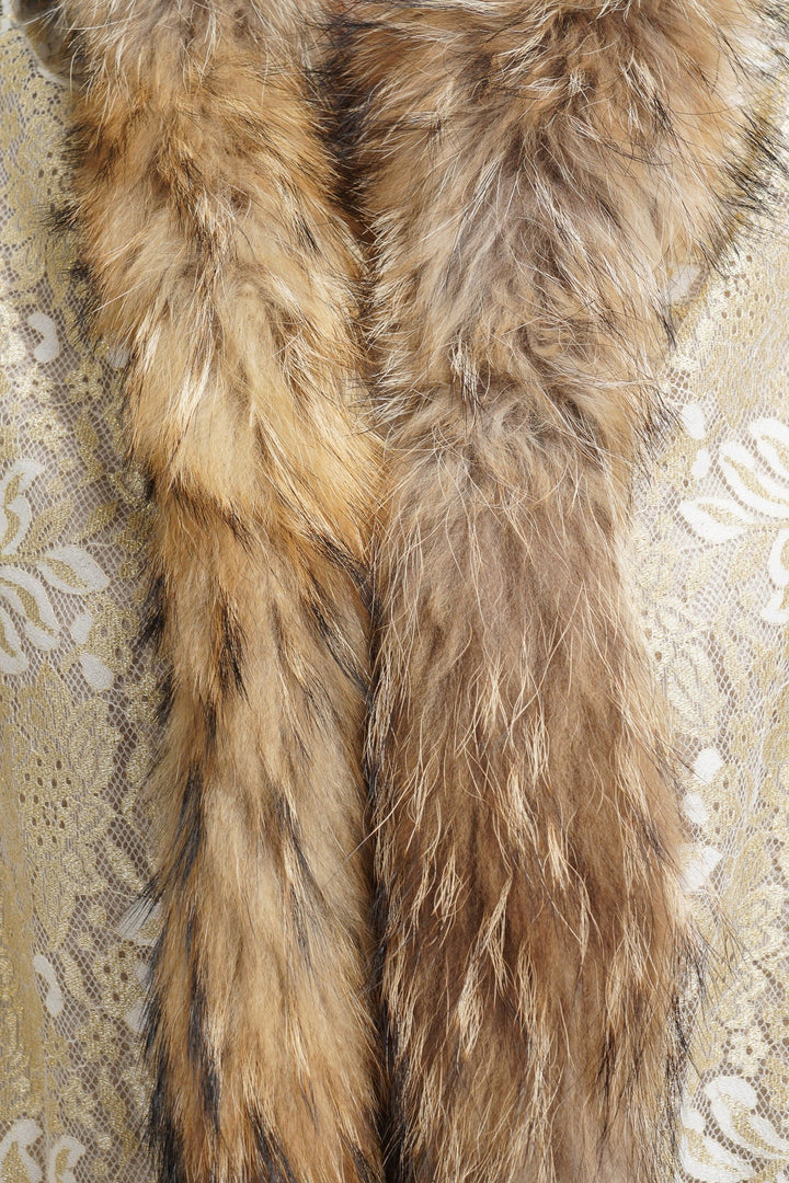 Pashmina Fur Border Stole : Size 28x80
