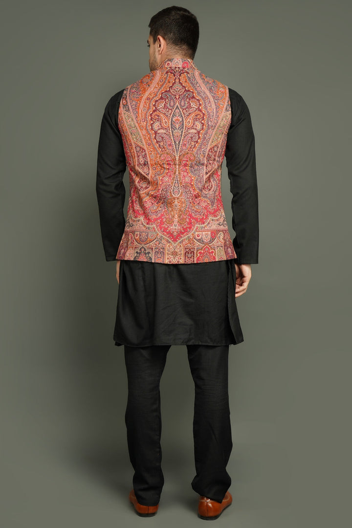 Half Paisley Vintage Mens' Waist Coat/Bandi | SHOBITAM