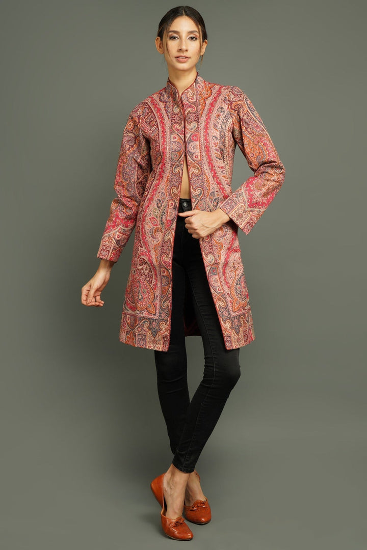 Long Paisley Vintage Kashmiri Coat for Women | Made To Order