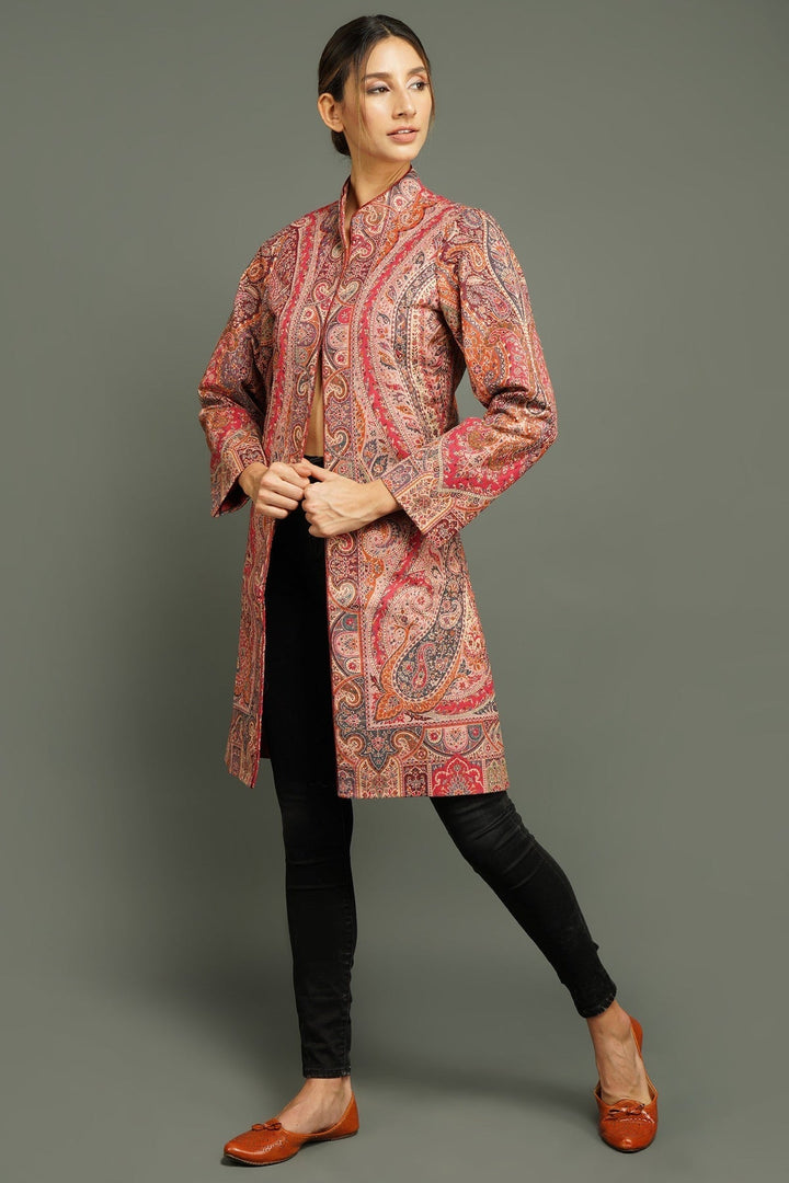 Long Paisley Vintage Kashmiri Coat for Women | Made To Order