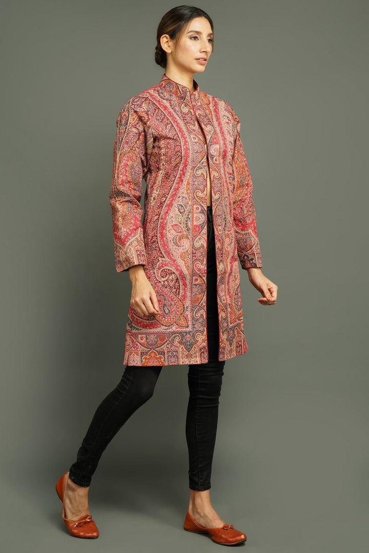 Long Paisley Vintage Kashmiri Coat for Women | Made To Order
