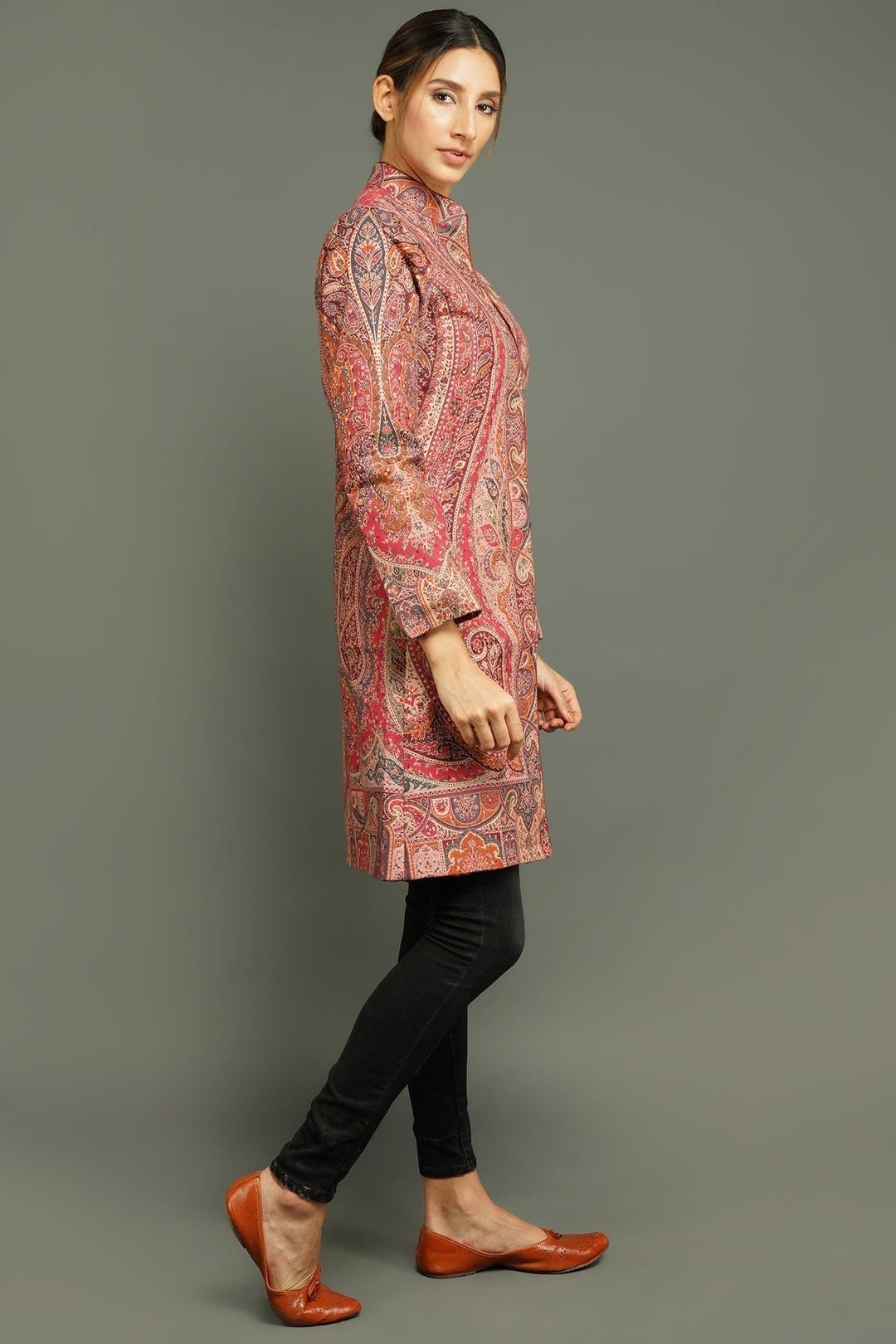 Long Paisley Vintage Kashmiri Coat for Women | Made To Order