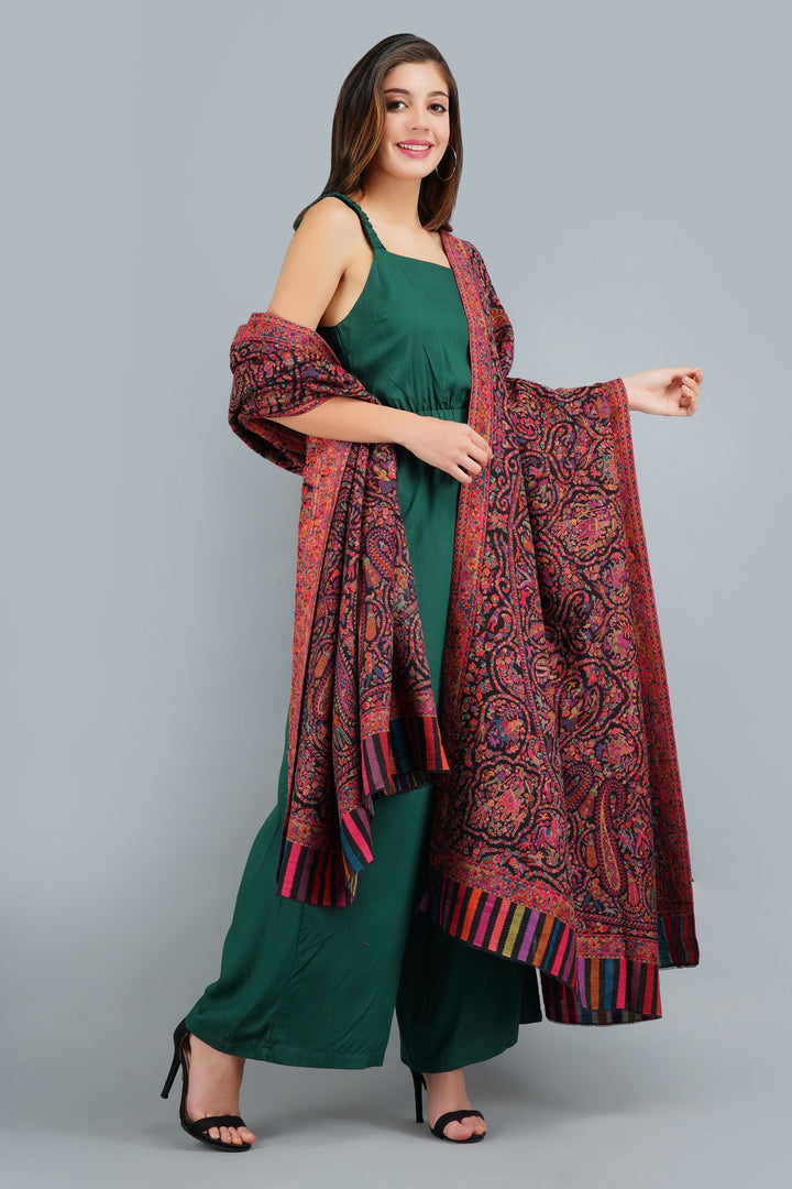 Pashmina In Kani Weave Full Shawl for Men & Women | SHOBITAM