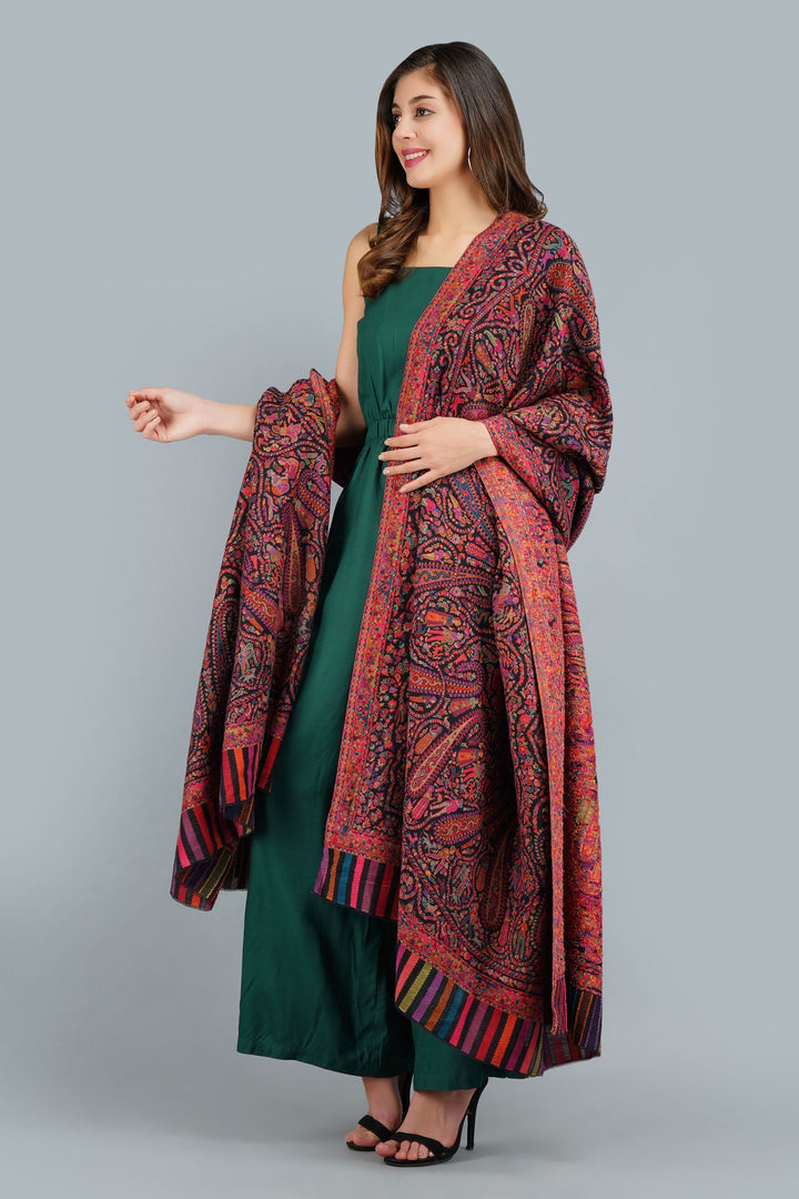 Pashmina In Kani Weave Full Shawl for Men & Women | SHOBITAM