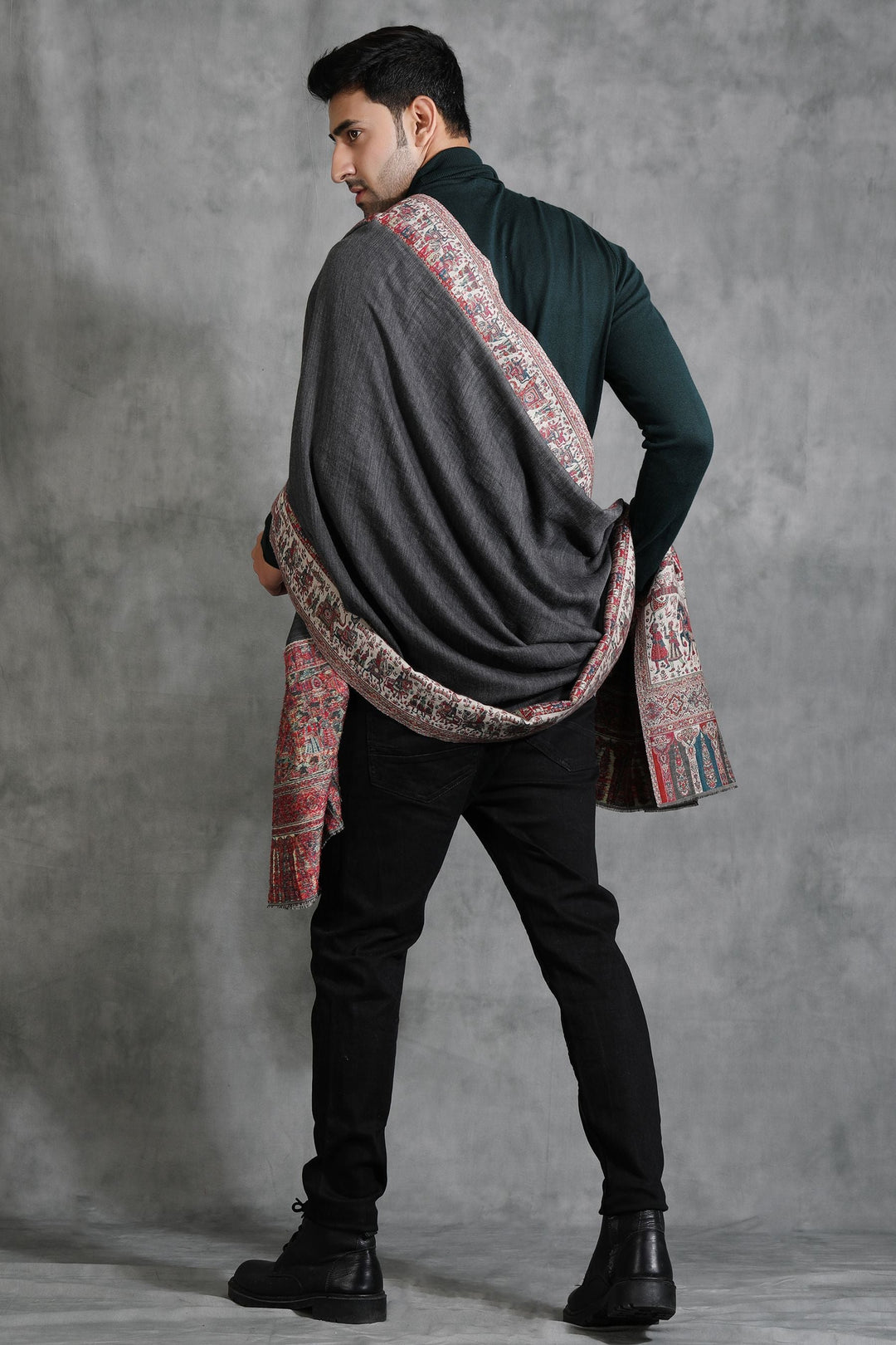 Pashmina Barat Design Shawl for Men | SHOBITAM